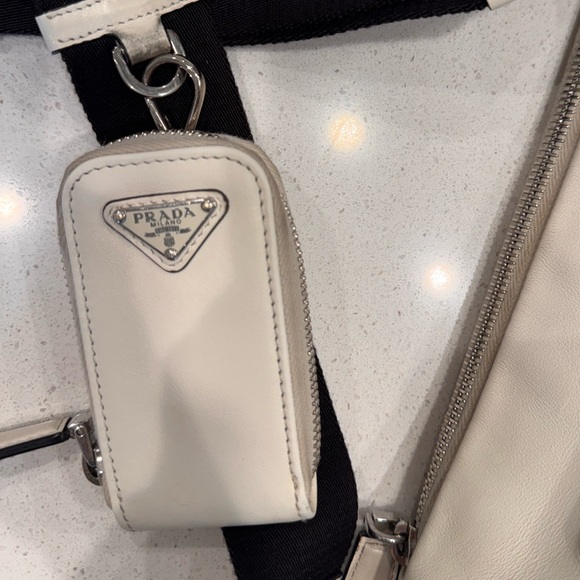 Prada Grace Lux Triangle Shoulder Bag White - Picture 8 of 9